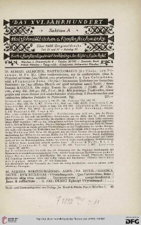 Holzschnittbücher & Kupferstichwerke (Nr. 39 - 82)
