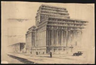 Verlagshaus des Scherl-Verlages, Berlin: Perspektivische Ansicht