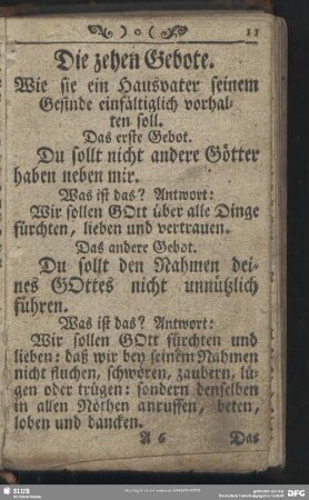 Die zehen Gebote. Wie sie ein Hausvater seinem Gesinde einfältiglich vorhalten soll