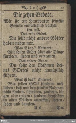 Die zehen Gebote. Wie sie ein Hausvater seinem Gesinde einfältiglich vorhalten soll