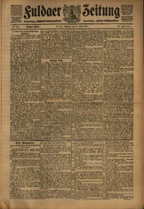 Erste Ausgabe vom Freitag, den 08. Juli 1910.