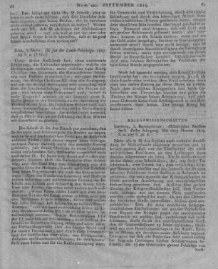 Militärisches Taschenbuch. Jg. 1. Leipzig: Baumgärtner 1819