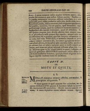 Caput IV. De Motu Et Quiete. - Caput VI. De Qualitatibus Tactilibus.