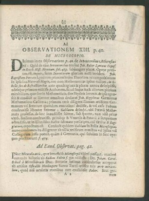 Ad Observationem XIII., XXIII., XXVI. & CXXX., XXXIV., XXXV.