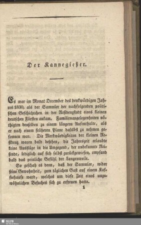 Der Kannegießer