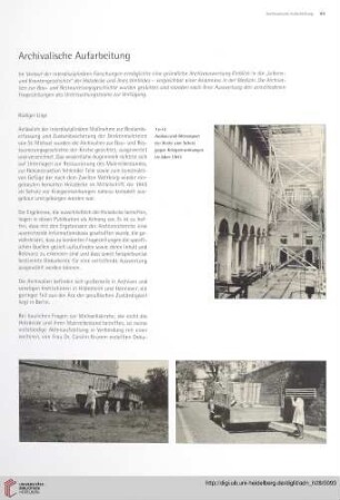 Archivalische Aufarbeitung