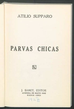 Parvas chicas : [versos criollos]