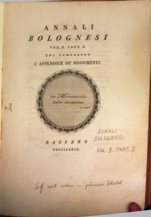 Annali Bolognesi, 2,2