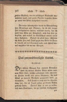 Das zweyunddreysigste Kapitel. Beschluß