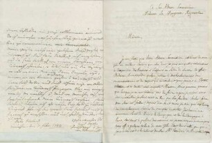 Pierre Samuel Du Pont de Nemours an Karoline Luise von Baden (Bois des Fossés)
