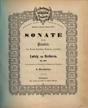 L. v. Beethoven's sämmtliche Sonaten für Pianoforte. 28, Op. 101