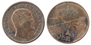 1 Rigsbankskilling, Dänemark: Frederik VII. (1848-1863)