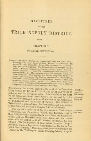 Chapter I. Physical description