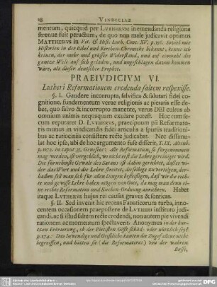 Praeiudicium VI. Lutheri Reformationem credenda saltem respexisse