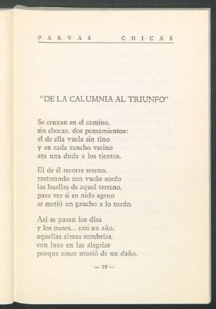 "De la calumnia al triunfo"