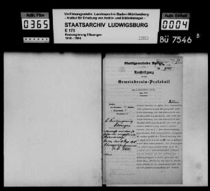 Aufstellung einer Satzung (Ortsstatut) für die Gesamtgemeinde Ellwangen