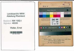 Entnazifizierung Ernst Walter, geb. 27.04.1907 (Bauunternehmer)