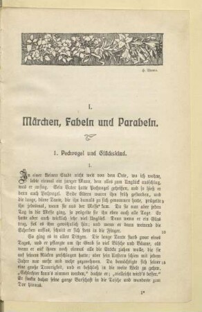 I. Märchen, Fabeln und Parabeln