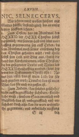 LXVIII. Nic. Selneccerus.