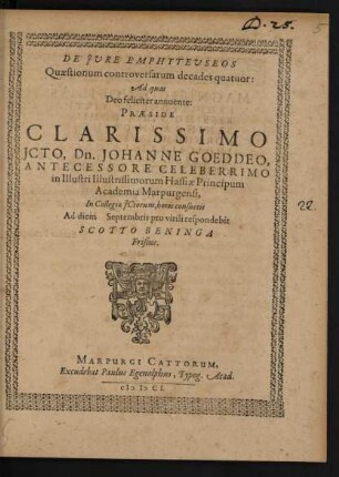 De Iure Emphyteuseos Quaestionum controversarum decades quatuor