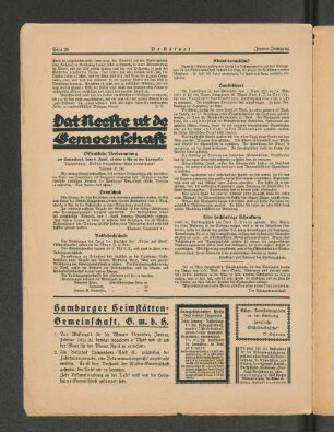 Hamburger Heimstätten=Gemeinschaft, G. m. b. H.