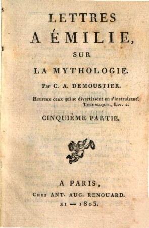 Lettres à Émilie, sur la mythologie, 5