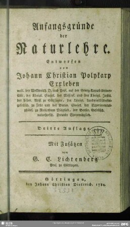 Anfangsgründe der Naturlehre