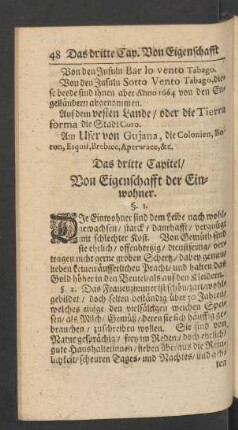 Das dritte Capitel, Von Eigenschafft der Einwohner