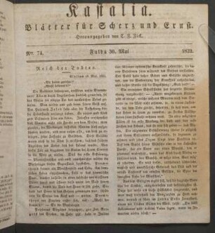 Ausgabe vom 27. Mai 1832.