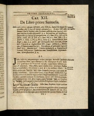 211-233, Cap. XII. De Libro priore Samuelis.
