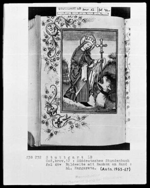 Deutsches Gebetbuch (Waldburg-Gebetbuch) — Heilige Margaretha, Folio 46verso
