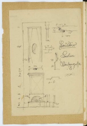 Haustür, Berlin: Details (aus: Skizzen- und Fotoalbum 3)