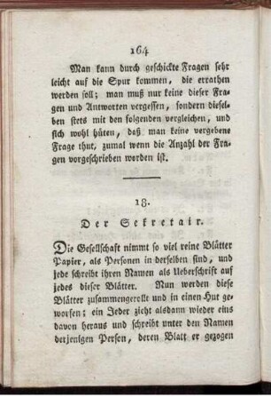 18. Der Sekretair.