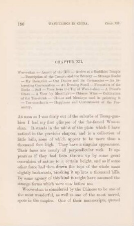 Chapter XII. Woo-e-shan - Ascent of the hill - Arrive at a Buddhist temple - Description of the temple and ...