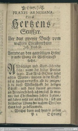 Uber das zweyte Buch vom wahren Christenthum Joh. Arnd sel.