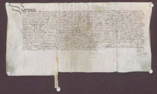 Michael Sifrid von Bischofsheim vertauscht mit Balthasar Marsteller benannte Güter zu Helmlingen.