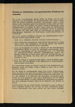Hinweise zur methodischen und organisatorischen Gestaltung des Unterrichts
