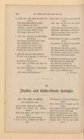 IX. Idyllen und beschreibende Gedichte