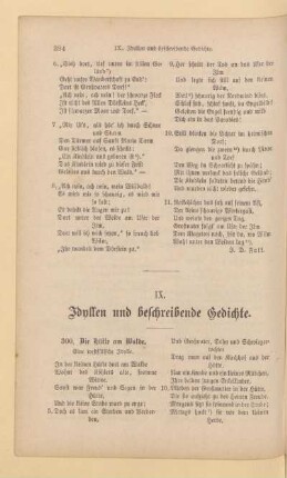 IX. Idyllen und beschreibende Gedichte