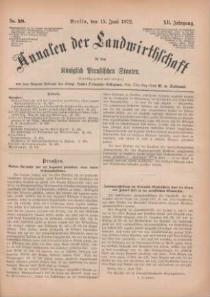 No. 48. Berlin, den 15. Juni 1872. XII. Jahrgang.