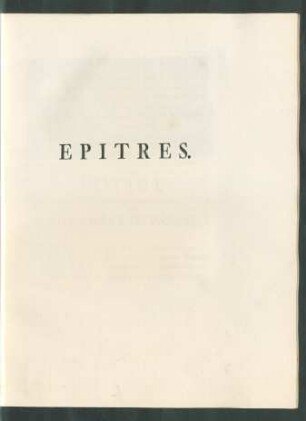Epitres.