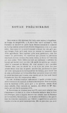 Notice préliminaire