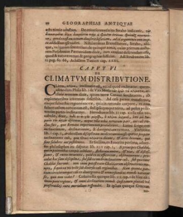 Caput VI. De Climatum Distributione