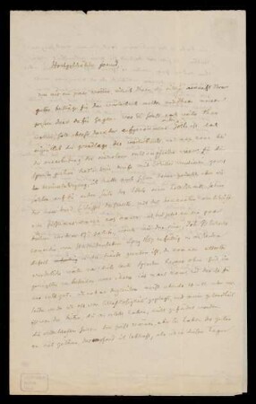 Brief von Wilhelm Grimm an Salomon Hirzel