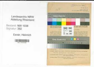 Entnazifizierung Heinrich Exner , geb. 11.08.1904 (Bruchmeister)