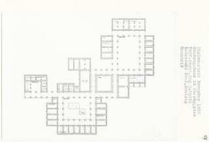 Grabungshaus in Oberägypten (Diplomarbeit bei Peter Poelzig): Grundriss