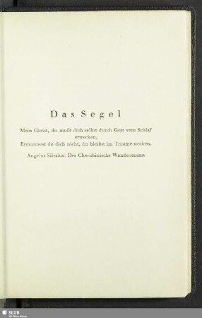 Das Segel