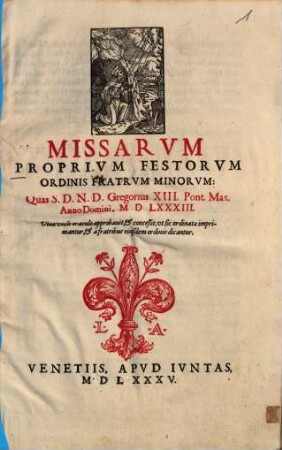 Missarum proprium festorum Ordinis fratrum Minorum