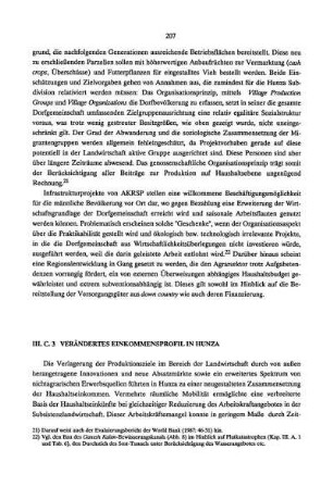 III.C.3. Verändertes Einkommensprofil in Hunza