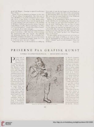 Priserne paa grafisk kunst : gamle haandtegninger - moderne grafik